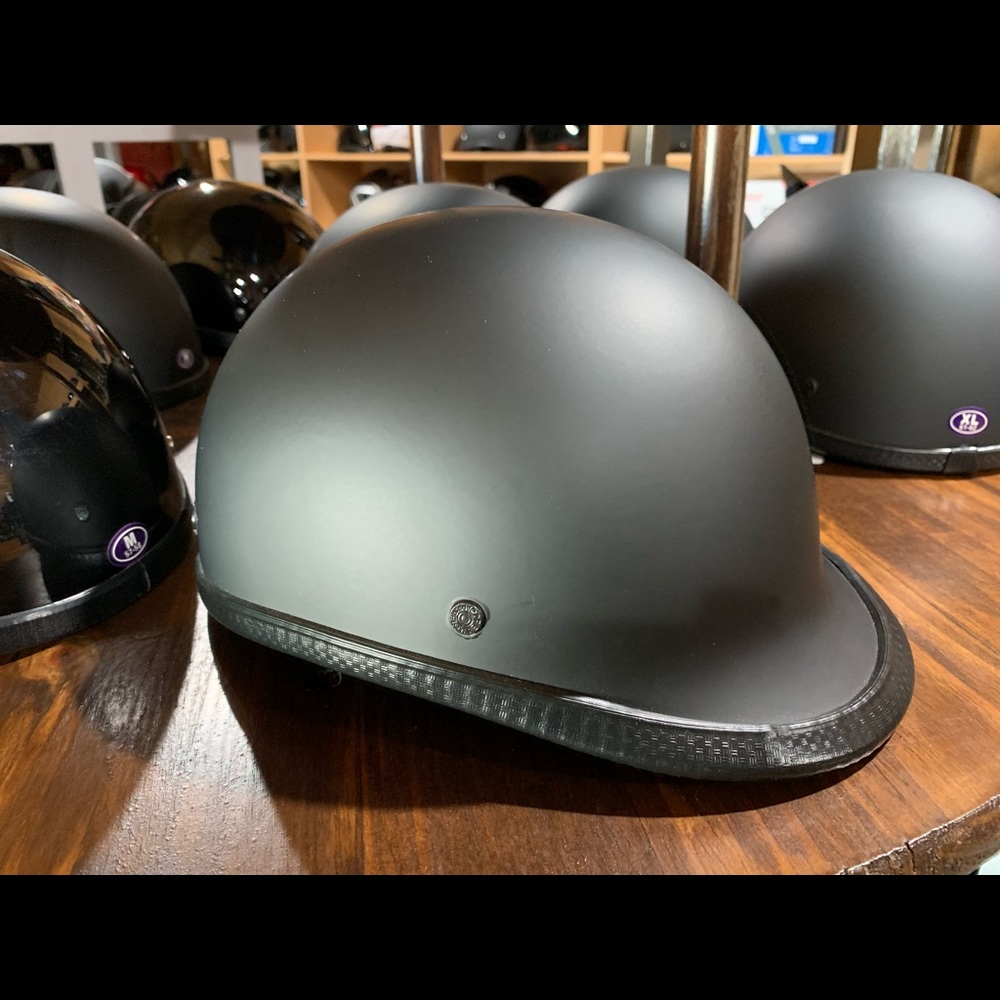 Jockey Style Novelty Helmet in Flat Black